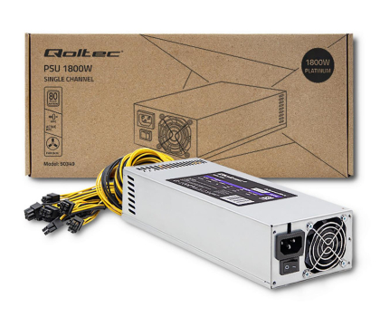 Zasilacz QOLTEC PCI-E 1800W | 80 Plus Platinum | Gaming Miner 50349